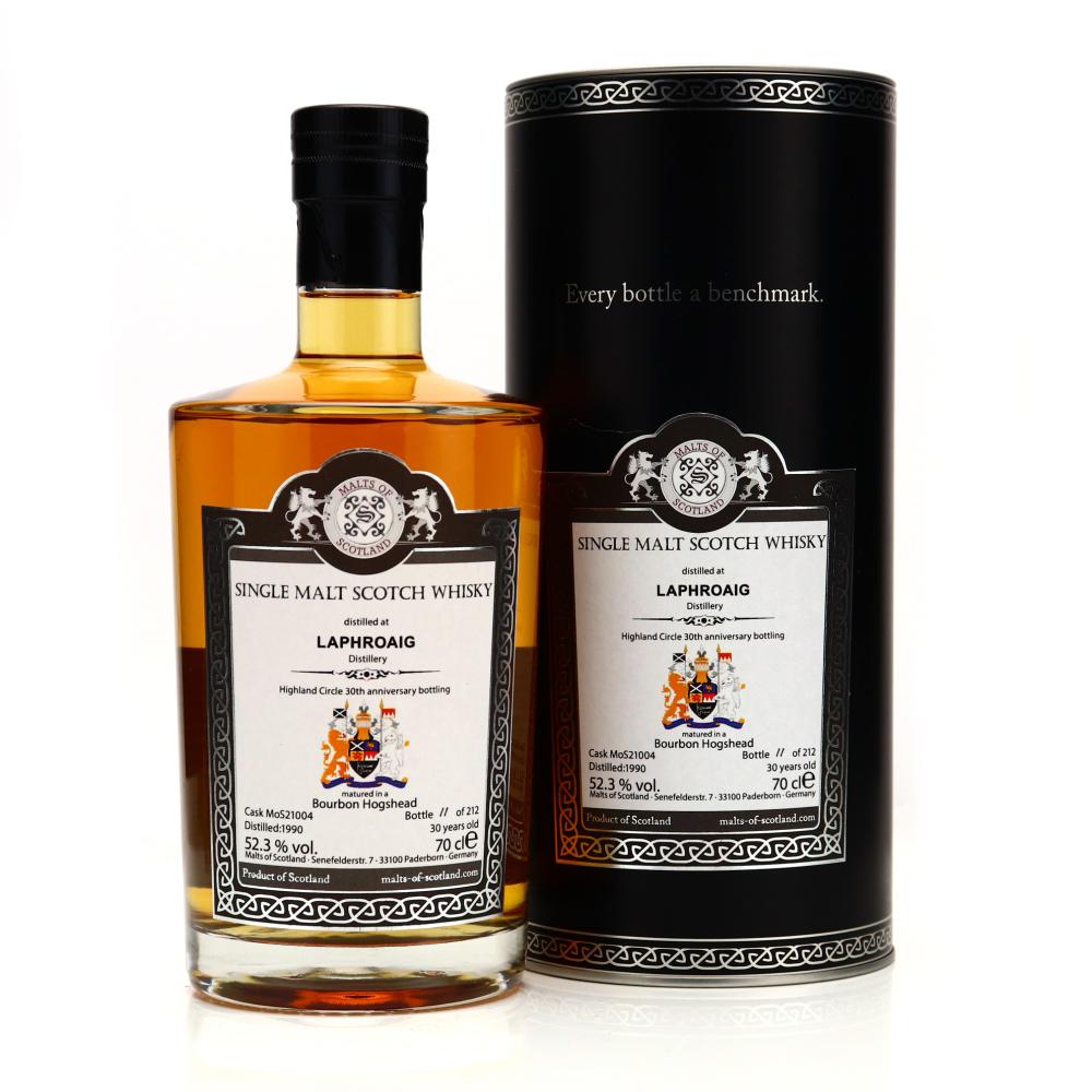 Laphroaig 1990 Malts of Scotland 30 Year Old / Highland Circle 30th Anniversary