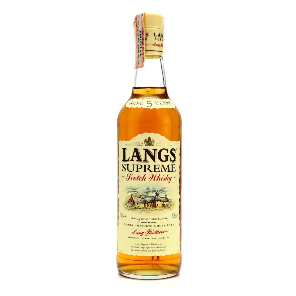 Langs Supreme 5 Year Old Scotch Whisky 1990s