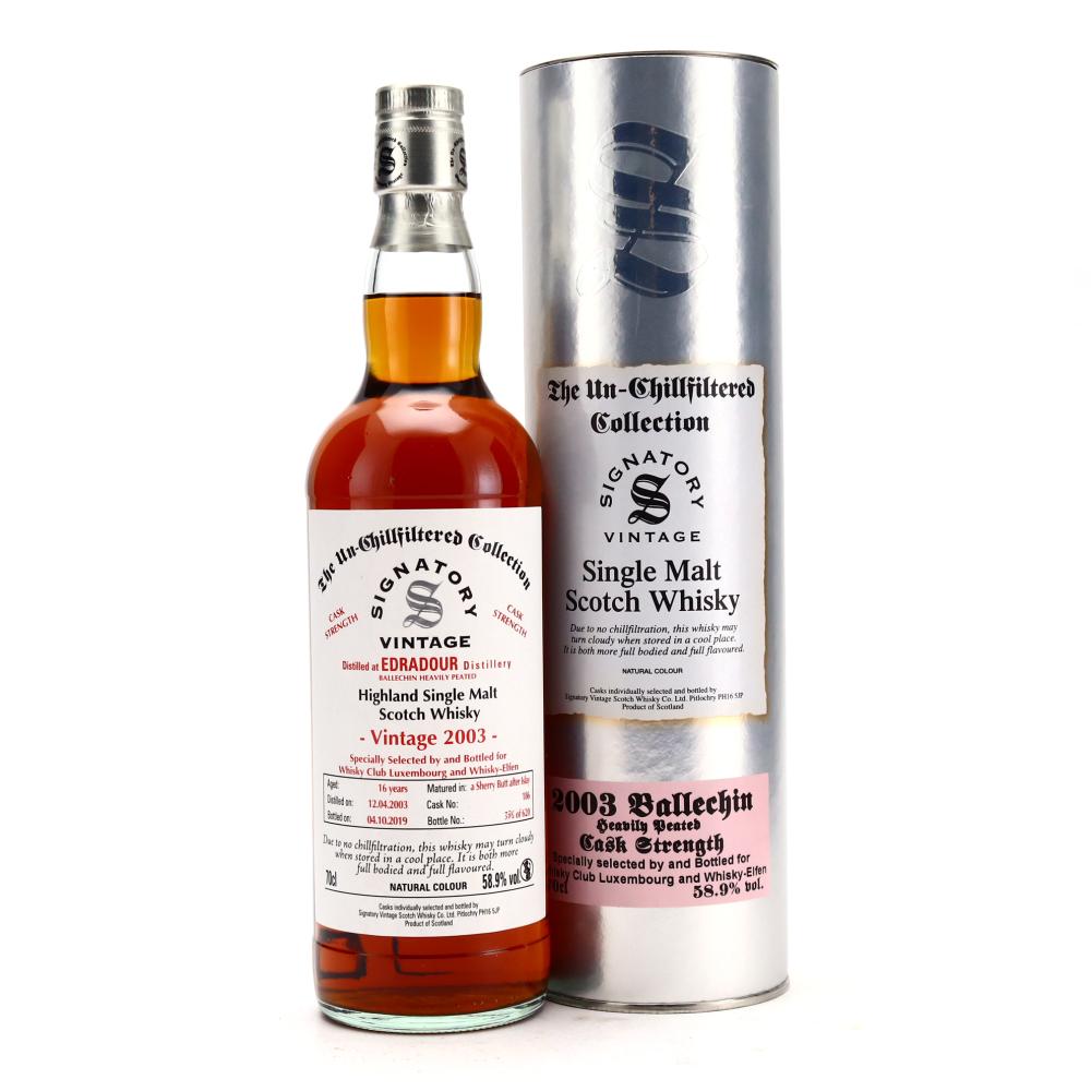 Edradour 2003 Signatory Vintage 16 Year Old / Whisky Club Luxembourg & Whisky-Elfen