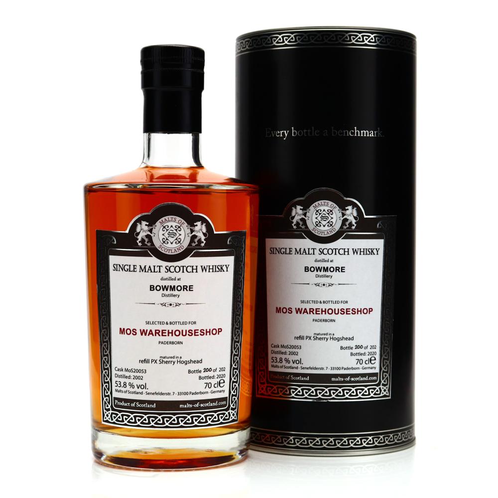 Bowmore 2002 Malts of Scotland PX Sherry Hogshead / MoS Warehouseshop