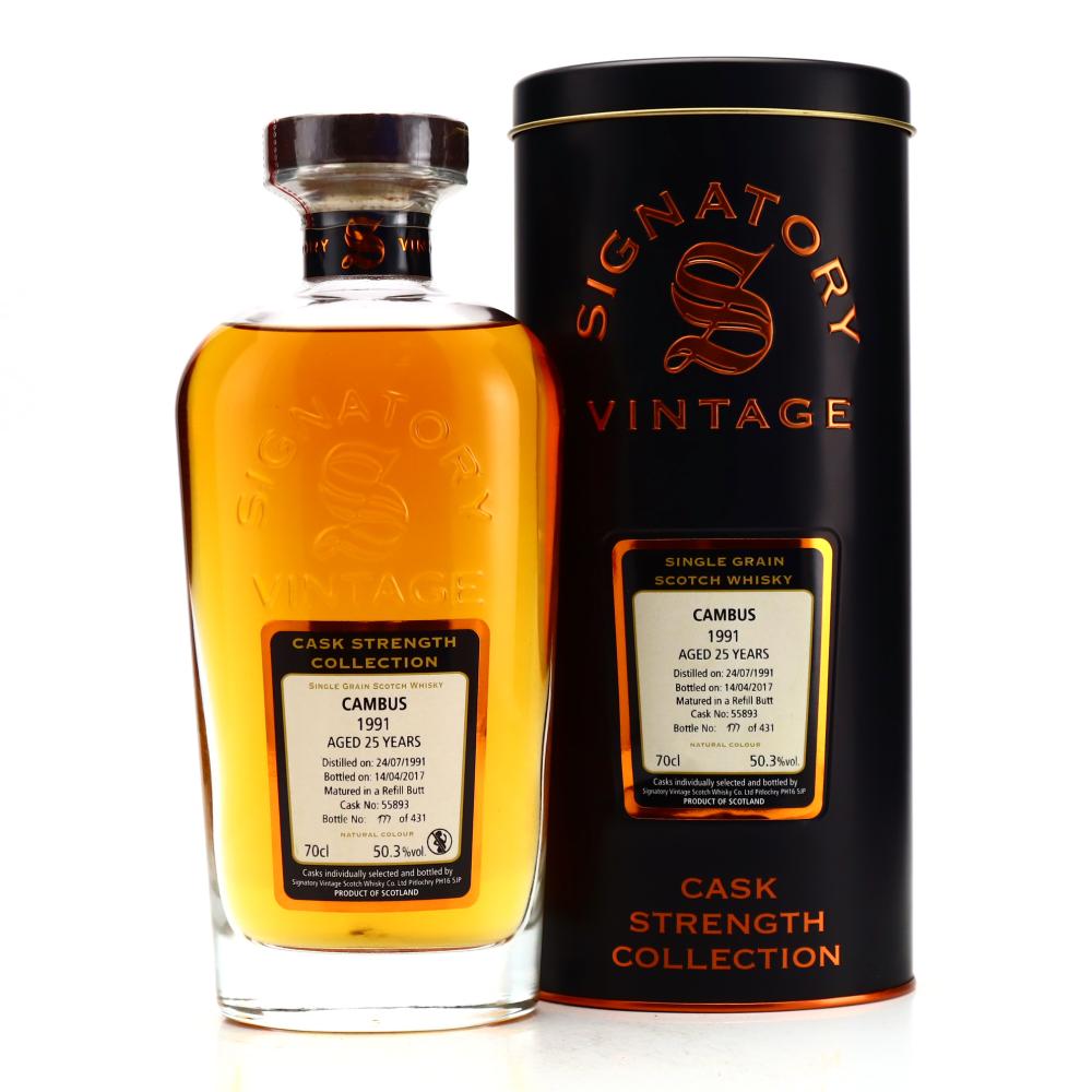 Cambus 1991 Signatory Vintage 25 Year Old Cask Strength