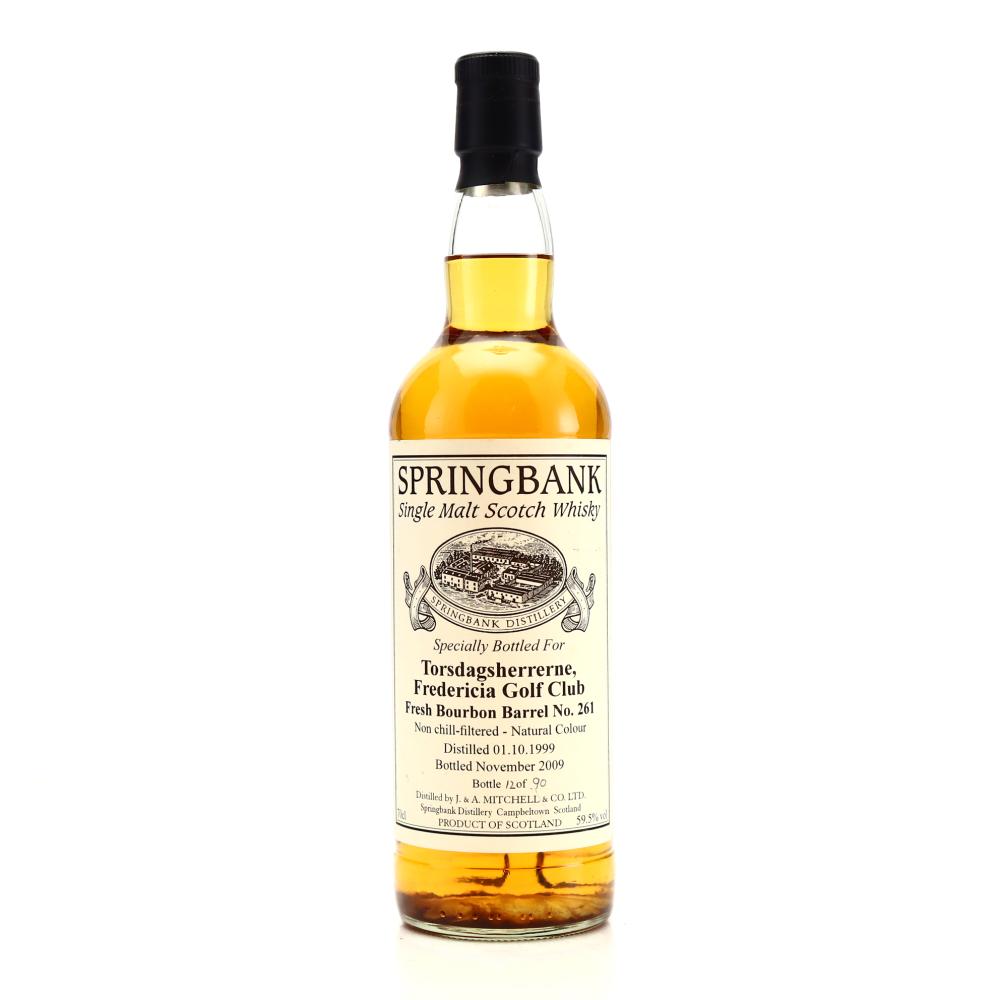 Springbank 1999 Private Bourbon Cask #261 / Torsdagsherrerne, Fredericia Golf Club