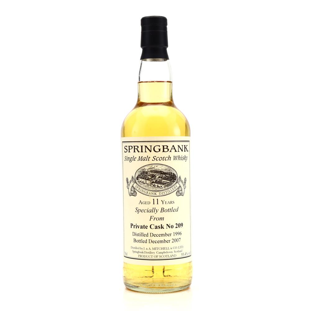 Springbank 1996 Private Cask 11 Year Old #209