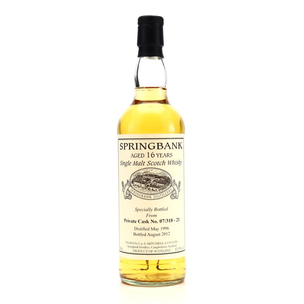 Springbank 1996 Private Cask 16 Year Old #07/318-21
