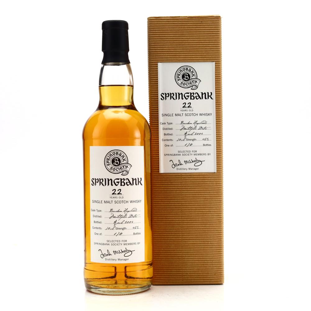 Springbank 22 Year Old Springbank Society / Bourbon Hogshead