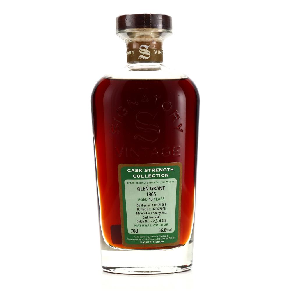 Glen Grant 1965 Signatory Vintage 40 Year Old Cask Strength
