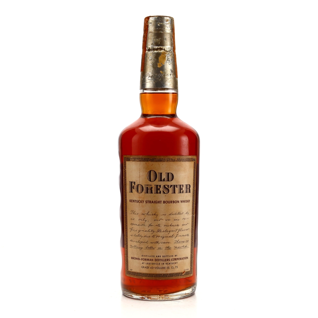 Old Forester Kentucky Straight Bourbon 1965