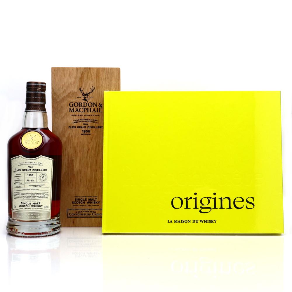 Glen Grant 1956 Gordon and MacPhail 65 Year Old Batch #21/218 with Origines Book