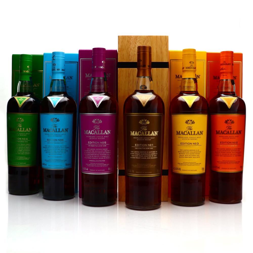 Macallan Edition No.1-6 Collection 6 x 70cl / including No.1 Wooden Box