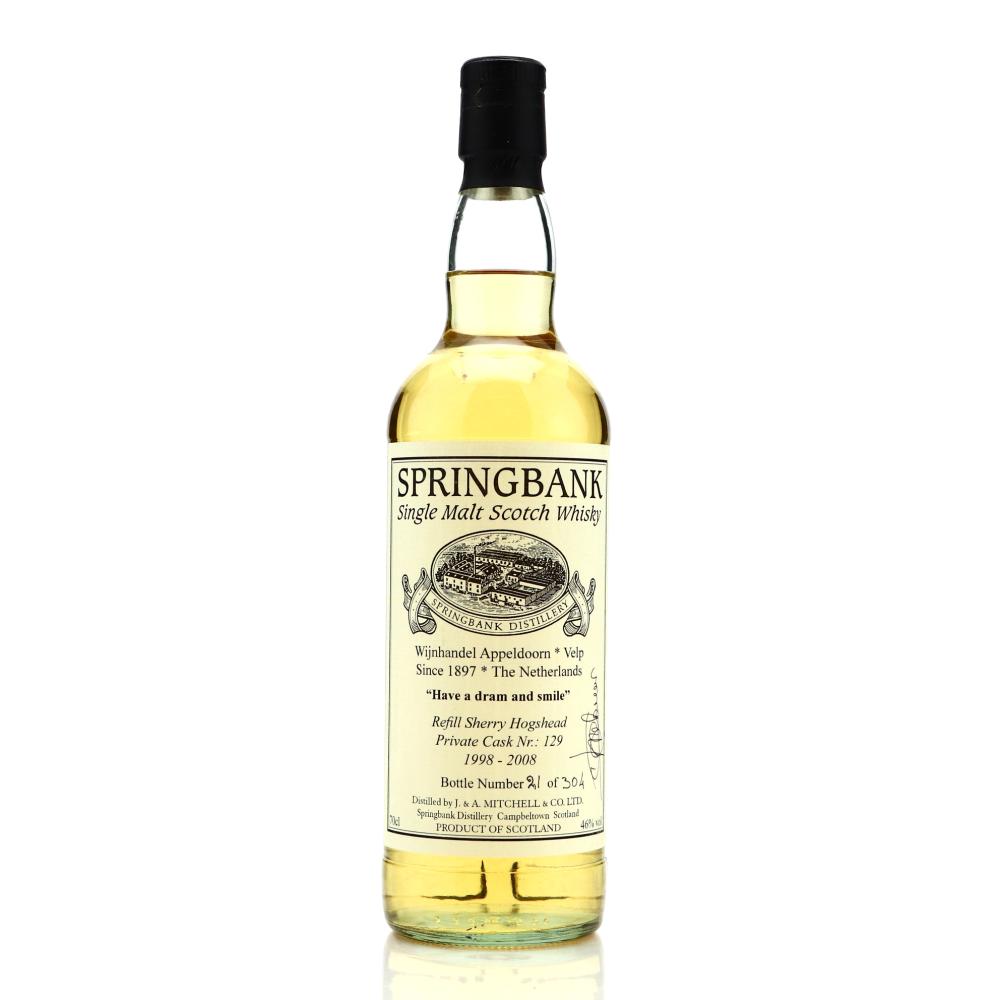 Springbank 1998 Private Cask #129 / Wijnhandel Appeldoorn