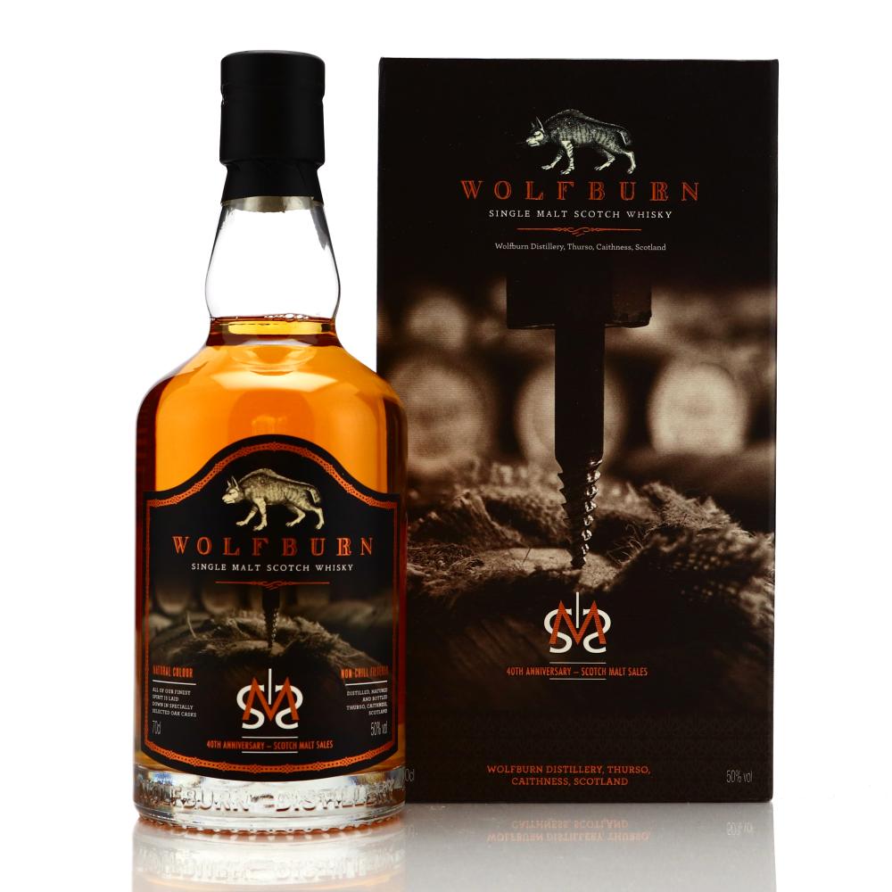Wolfburn Scotch Malt Sales 40th Anniversary