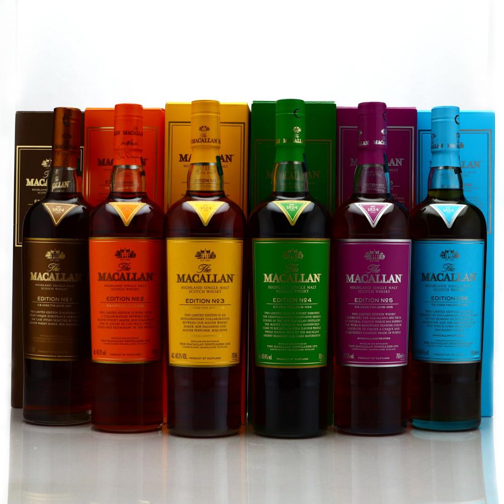 Macallan Edition No.1-6 Collection 6 x 70cl
