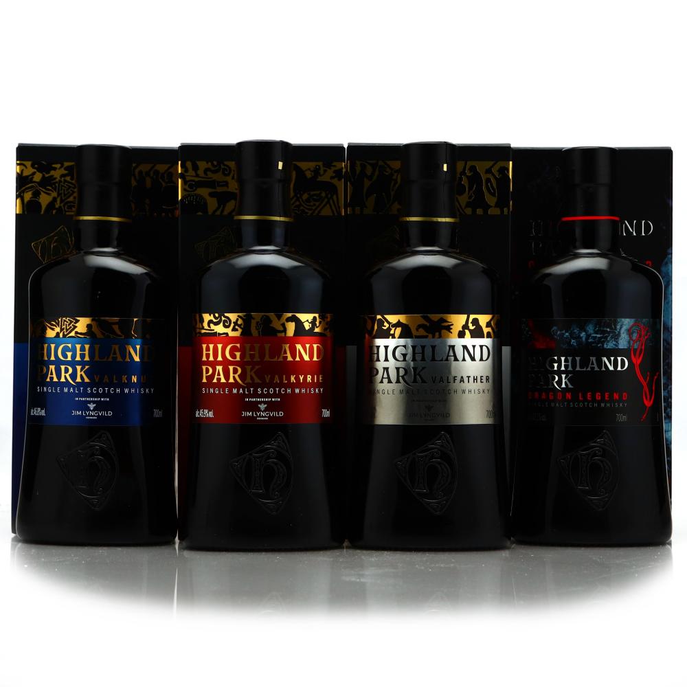 Highland Park Dragon Legend & Viking Legend Trilogy 4 x 70cl