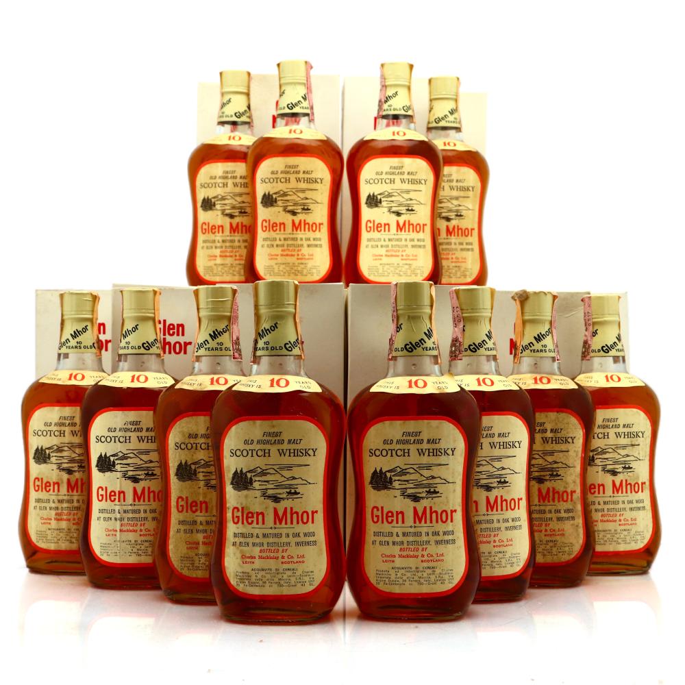 Glen Mhor 10 Year Old Charles Mackinlay 1972 12 x 75cl / Moccia Import - Case