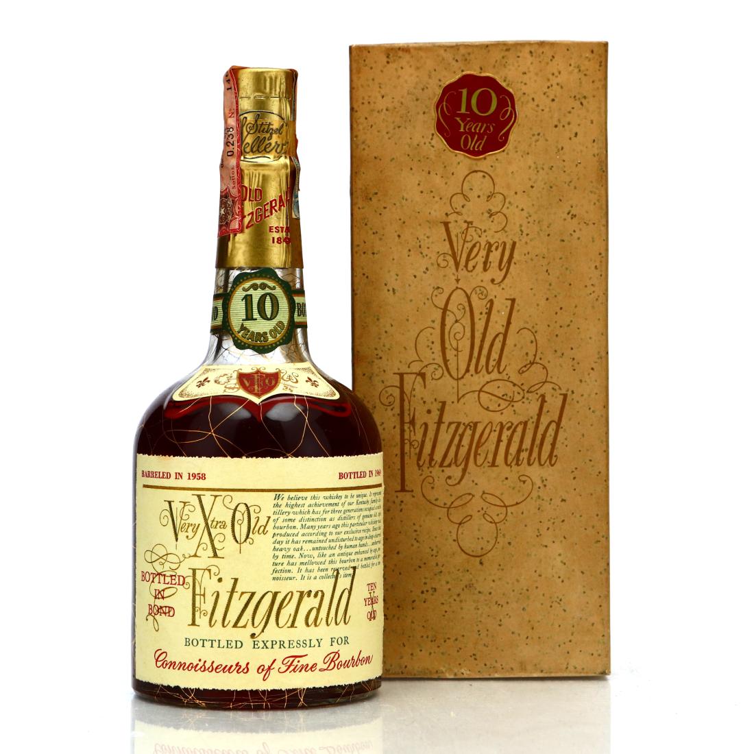 Very Xtra Old Fitzgerald 1958 Bottled in Bond 10 Year Old 90 Proof