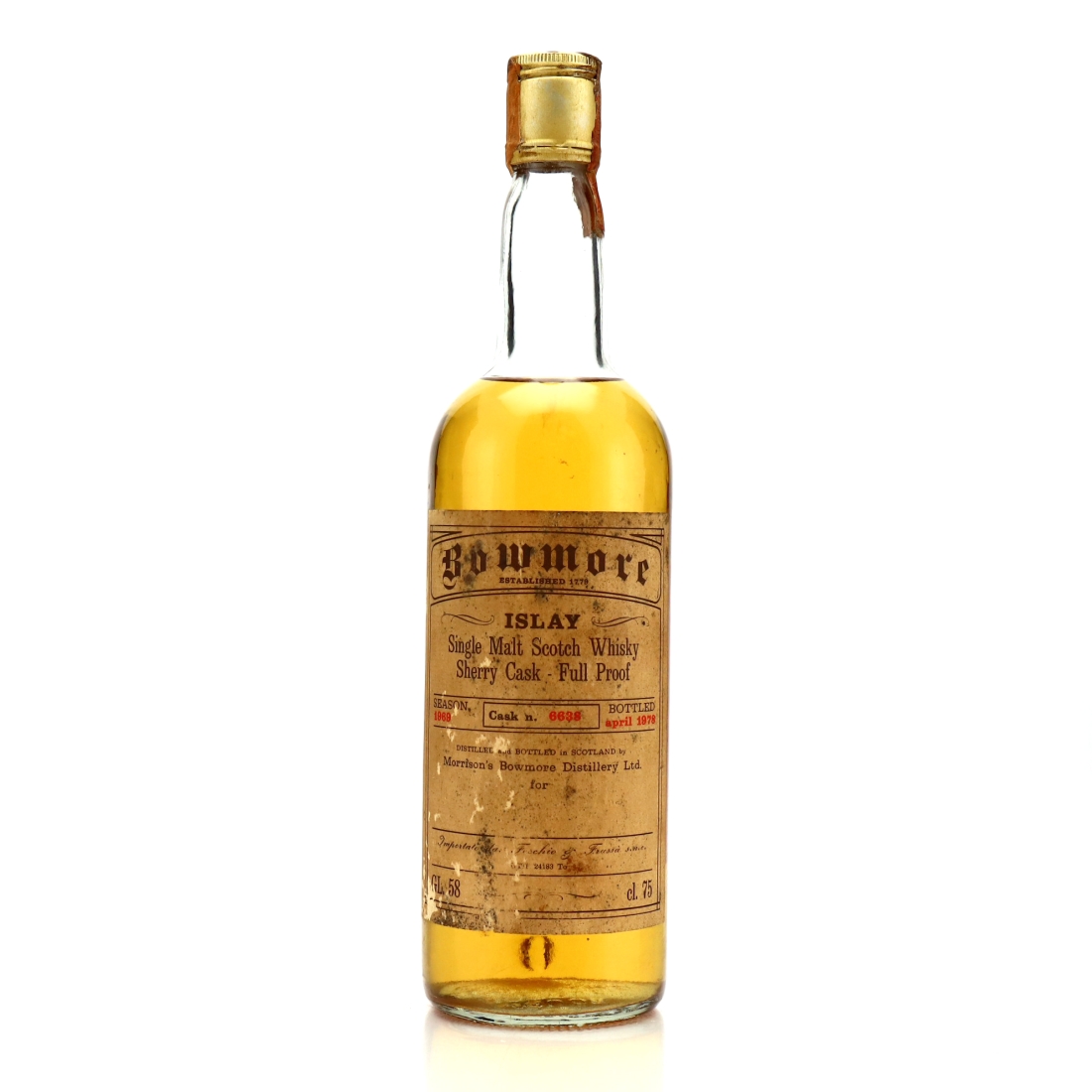Image for Bowmore 1969 Single Cask #6638 - Fecchio & Frassa