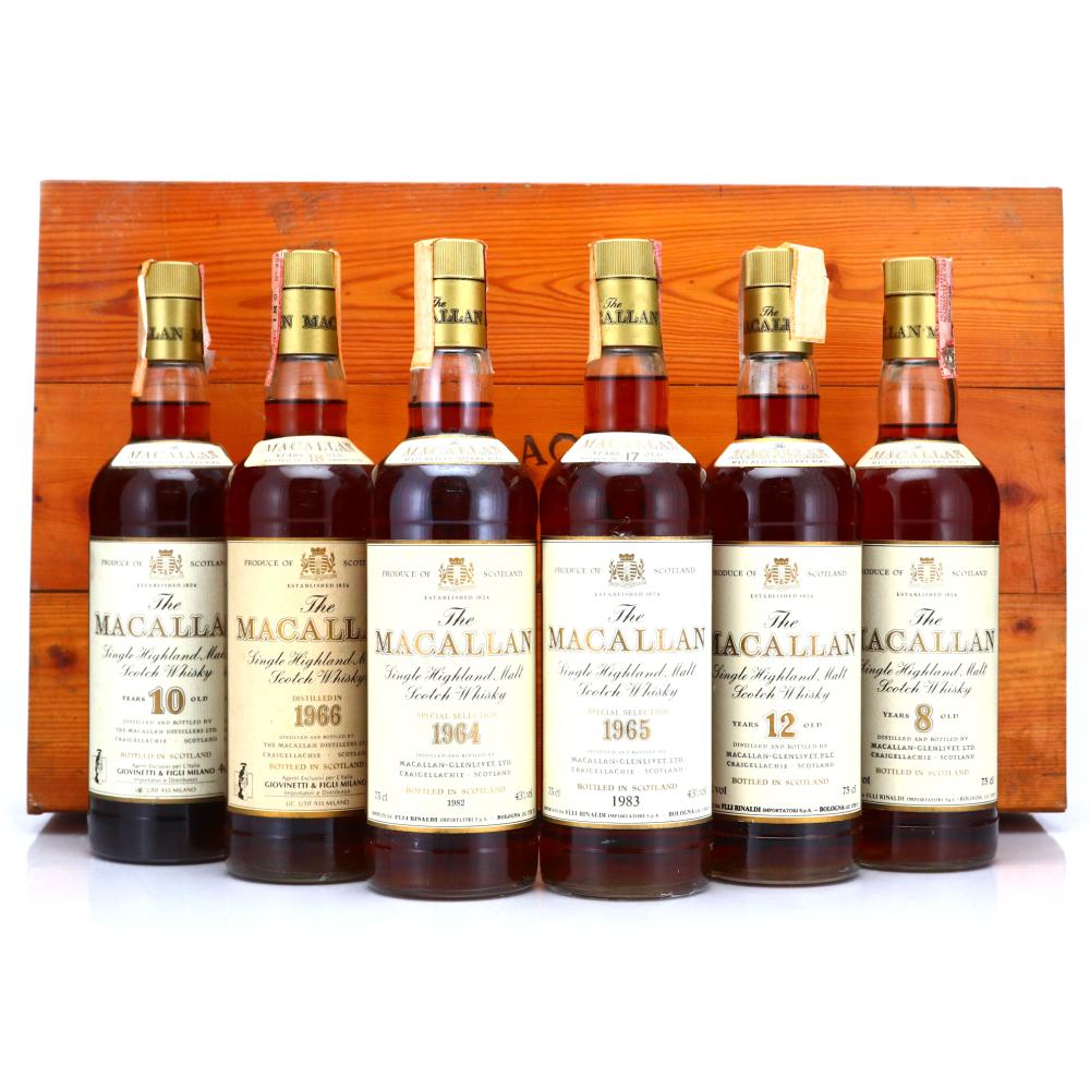 Macallan Age & Vintage Vertical early 1980s with Wooden Case