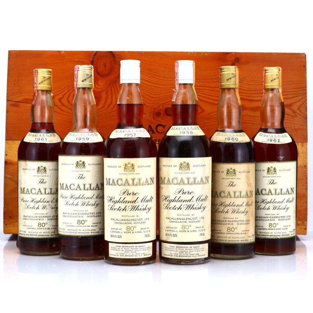 Macallan 1957-1962 Campbell, Hope and King​ Vertical with Wooden Case