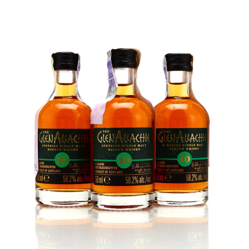 Glenallachie 10 Year Old Cask Strength Batch #3 Miniature x 3