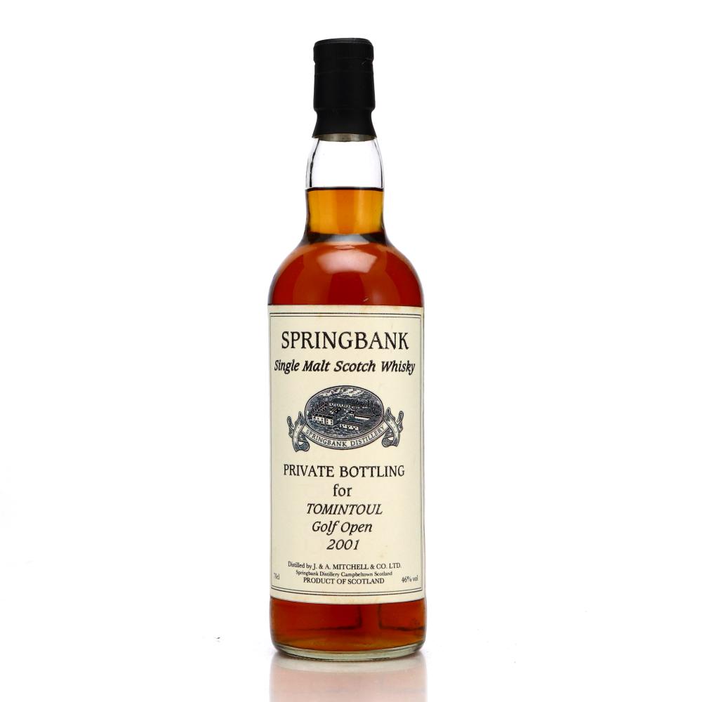 Springbank Private Cask / Tomintoul Golf Open 2001 - Signed