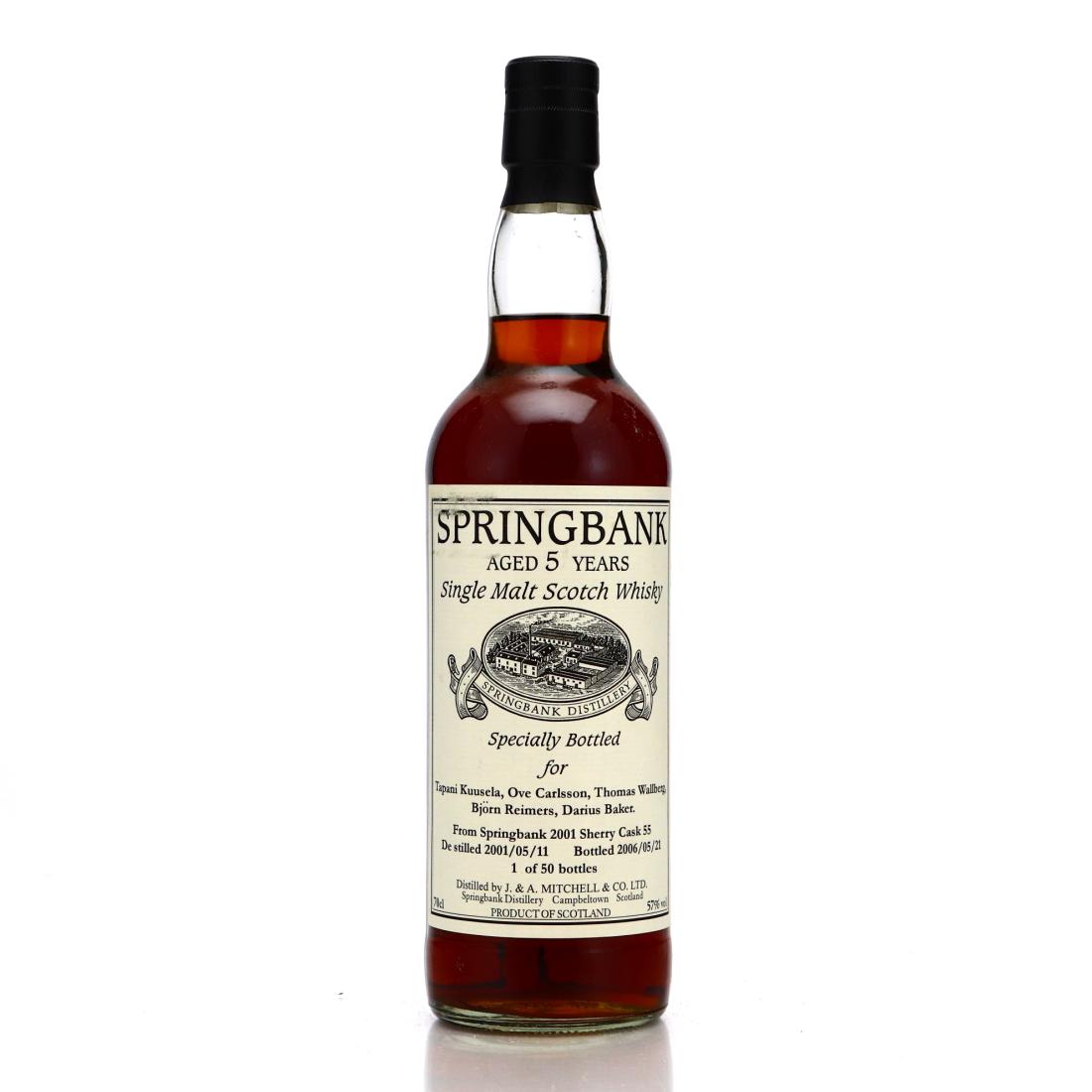 Springbank 2001 Private Sherry Cask 5 Year Old #55 / Cask Owners