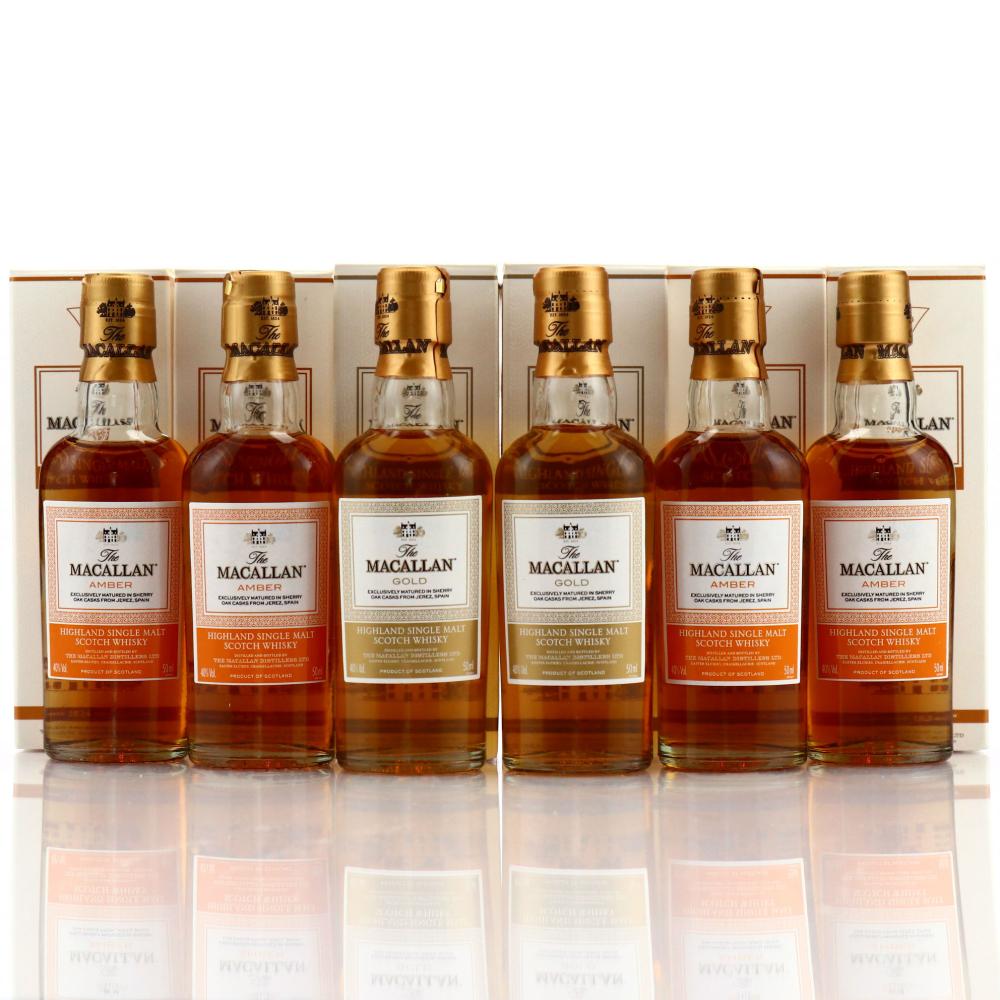 Macallan Gold & Amber Miniatures x 6