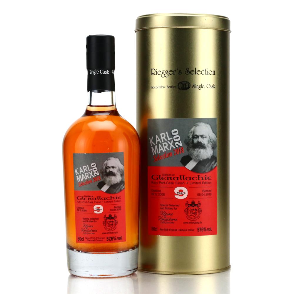 Glenallachie 2008 Riegger's Selection 9 Year Old 50cl / Karl Marx 200th Birthday