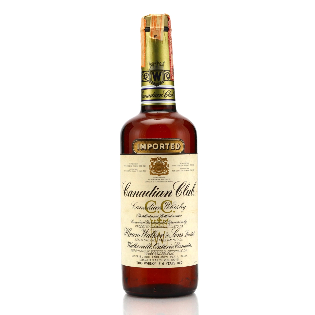 Canadian Club 1975 6 Year Old