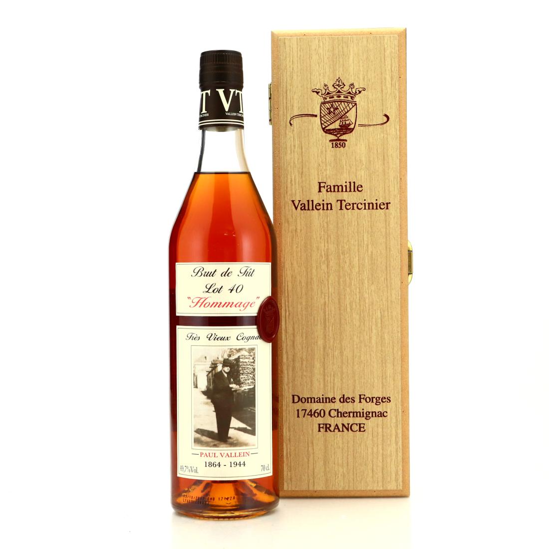 Famille ValleinTercinier Hommage Paul Vallein Trs Vieux Cognac Lot No40