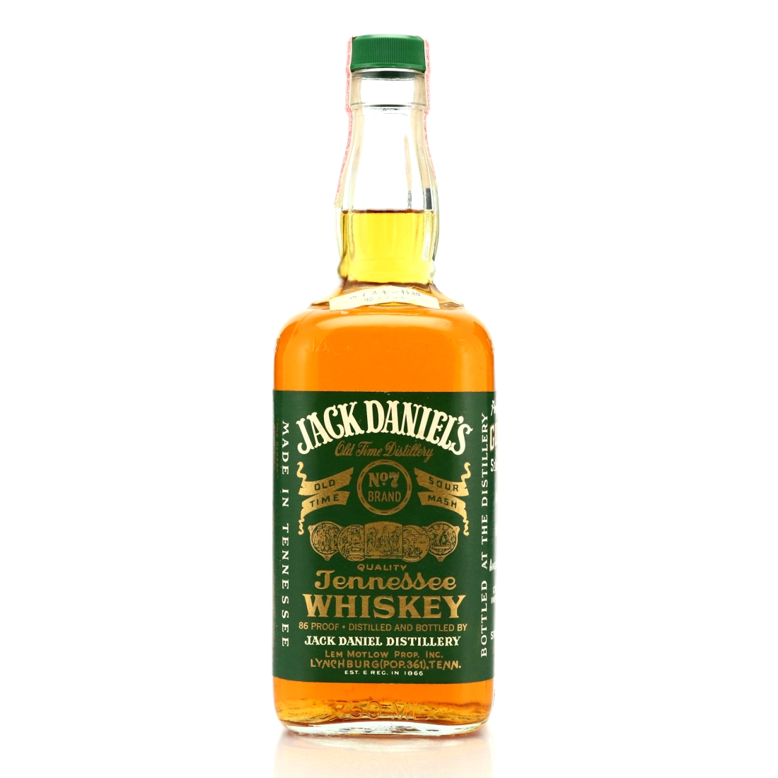 Jack Daniel's Old No.7 Green Label 86 Proof 1982