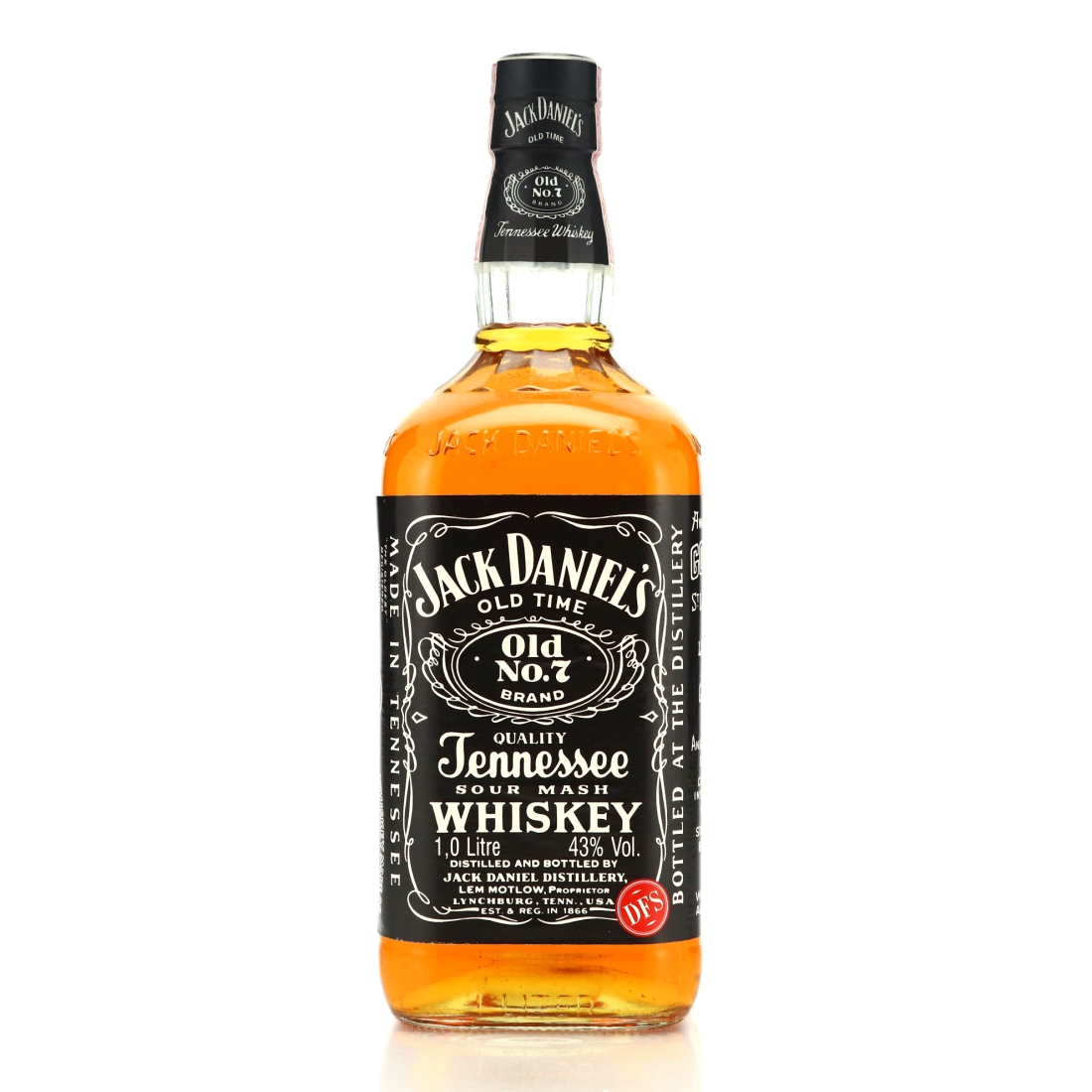 Jack Daniel's Old No.7 86 Proof 1 Litre 1996 / Duty Free
