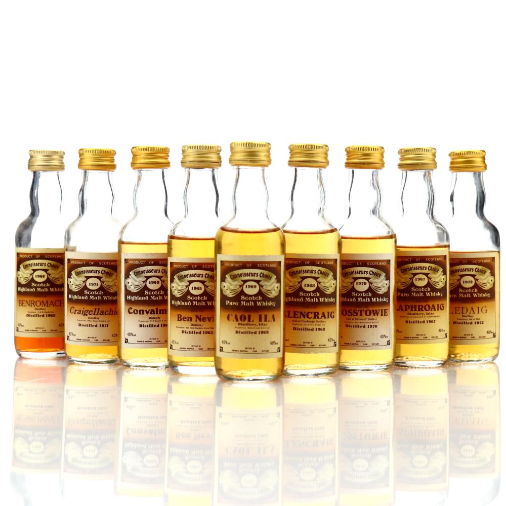 Gordon and MacPhail Connoisseurs Choice Miniatures x 9