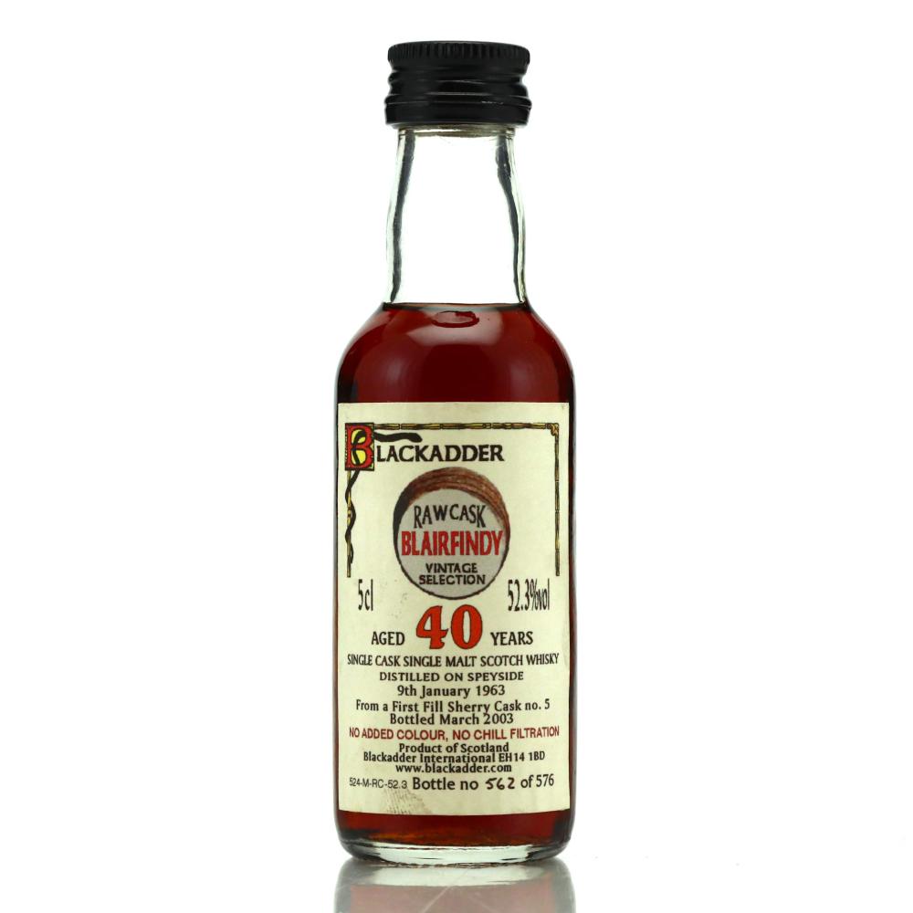 Glenfarclas 'Blairfindy' 1963 Blackadder 40 Year Old Raw Cask Miniature