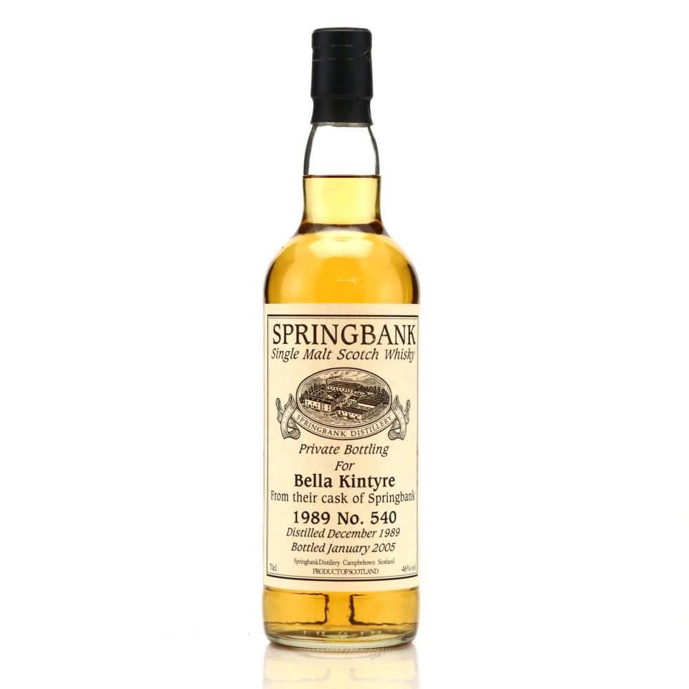 Springbank 1989 Private Cask #540 / Bella Kintyre