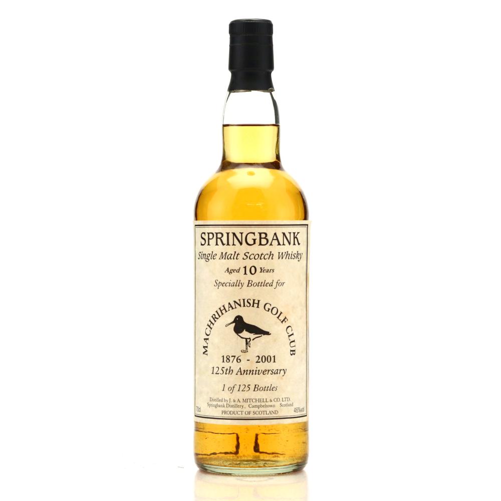 Springbank 10 Year Old / Machrihanish Golf Club 125th Anniversary - Signed