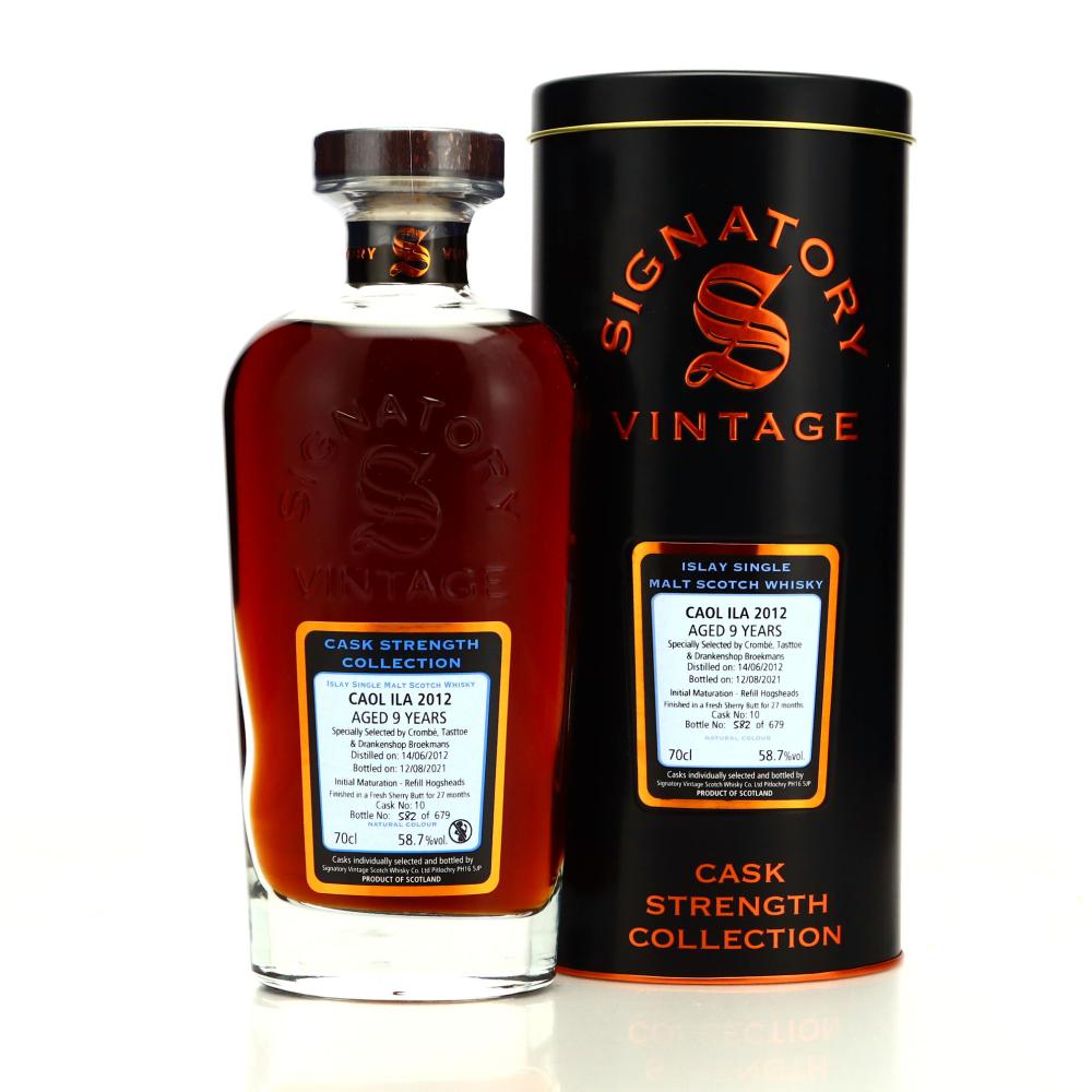 Caol Ila 2012 Signatory Vintage 9 Year Old Cask Strength / Crombe, etc