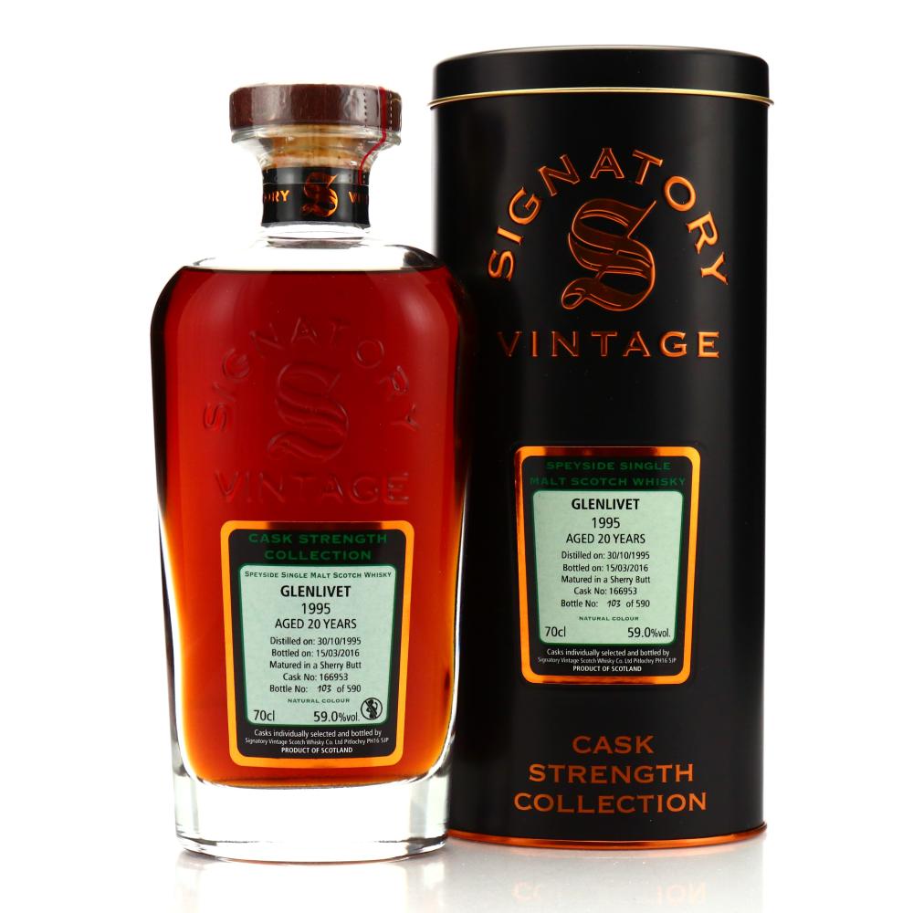 Glenlivet 1995 Signatory Vintage 20 Year Old Cask Strength
