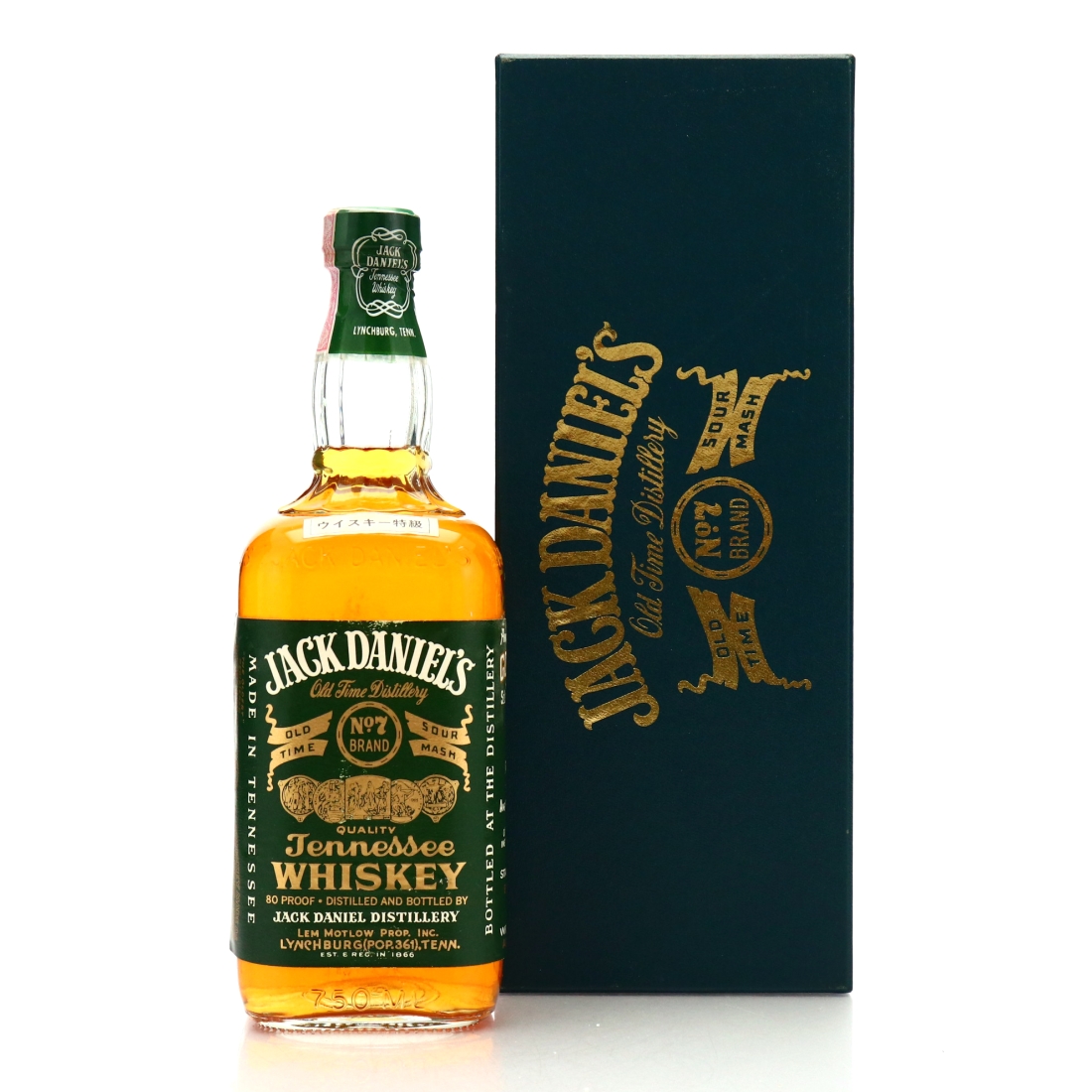 Jack Daniel's Old No.7 Green Label 80 Proof 1985