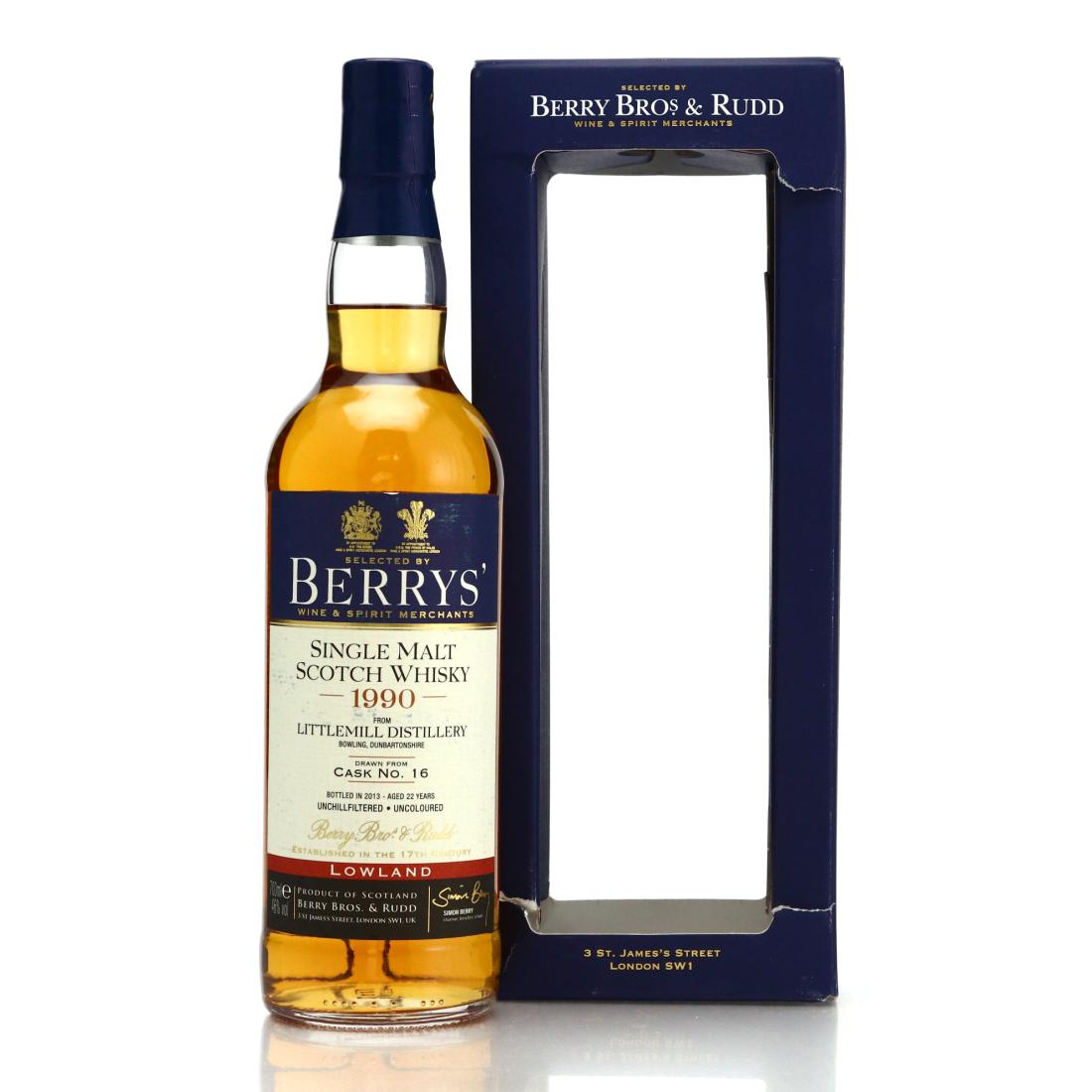 Littlemill 1990 Berry Brother's 22 Year Old
