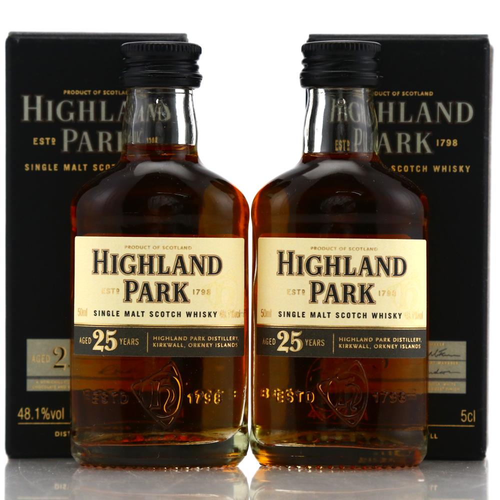 Highland Park 25 Year Old Miniature 2x  5cl