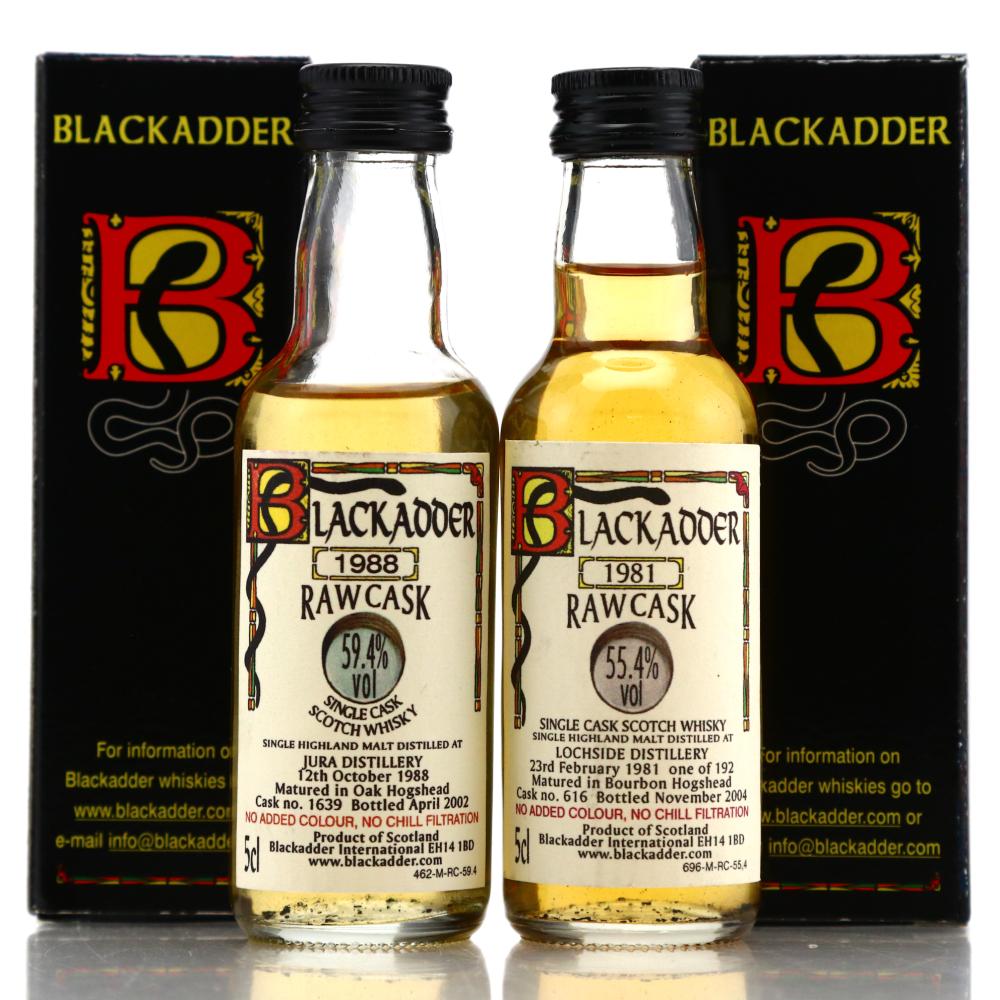 Jura 1988 & Lochside 1981 Blackadder Miniature x 2