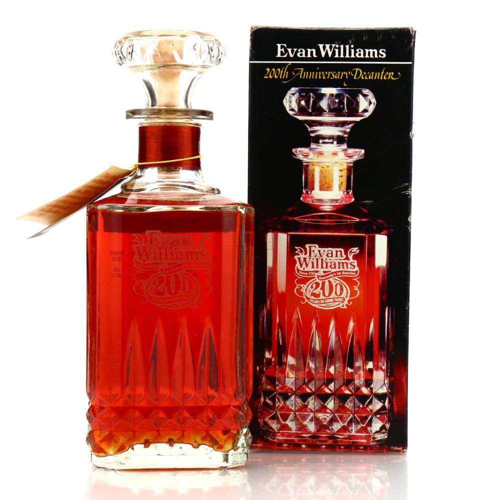 Evan Williams 200th Anniversary Kentucky Straight Bourbon Decanter 1983