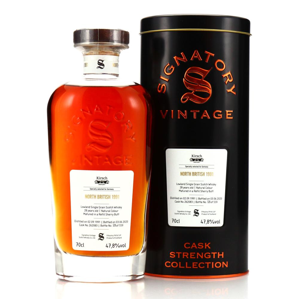 North British 1991 Signatory Vintage 28 Year Old Cask Strength / Kirsch Import