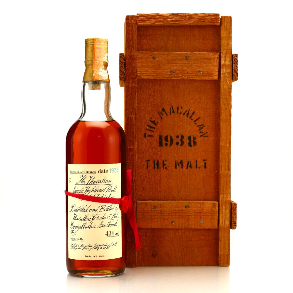 Macallan 1938 Handwritten Label / Rinaldi Import