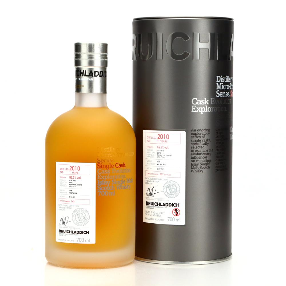 Bruichladdich 2010 Micro Provenance Single Cask 11 Year Old #1255 / UK Laddie Crew