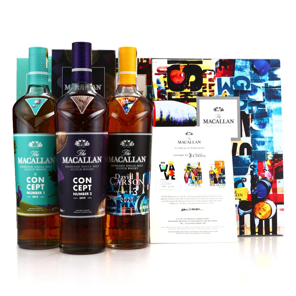 Macallan Concept Number 1-3 / Art, Music & David Carson with prints