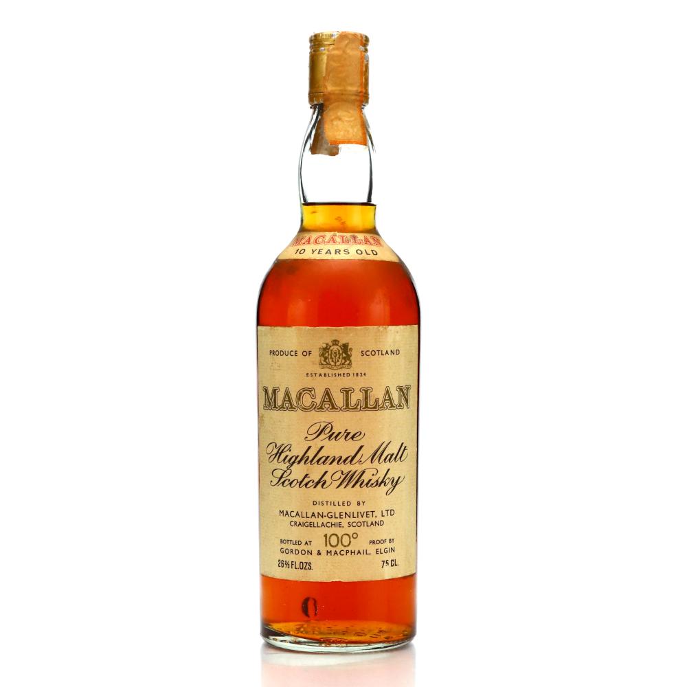 Macallan 10 Year Old Gordon and MacPhail 100 Proof early 1970s