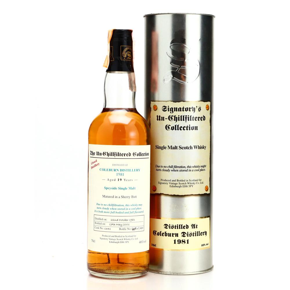 Coleburn 1981 Signatory Vintage 19 Year Old