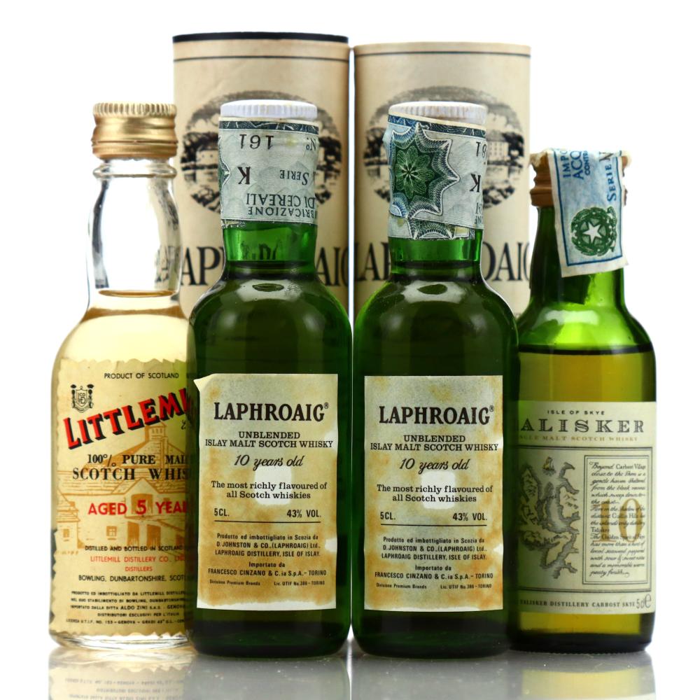 Single Malt Miniatures x 4 / includes Laphroaig