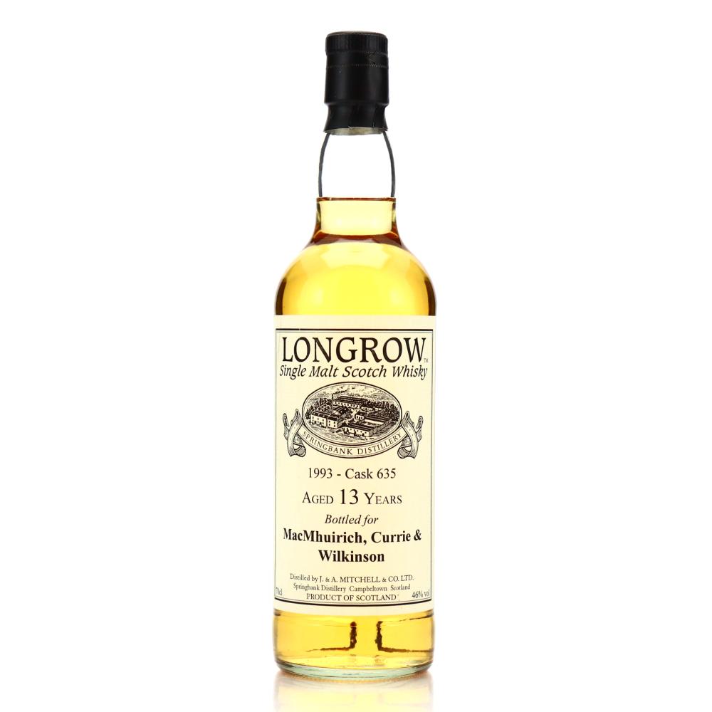 Longrow 1993 Private Cask 13 Year Old #635 / MacMhuirich, Currie & Wilkinson